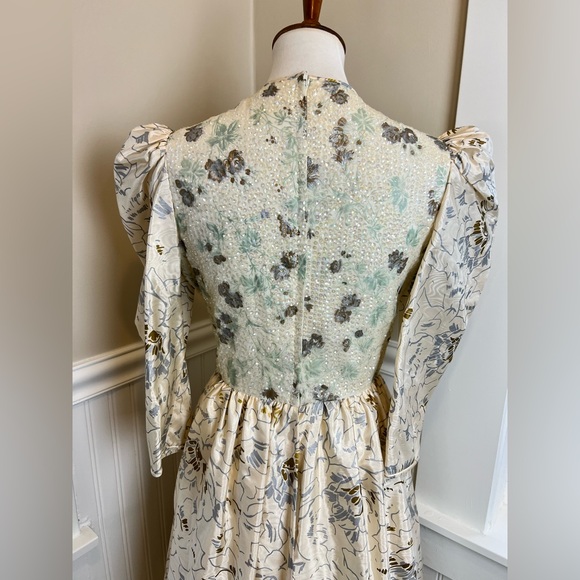 Vintage Custom 70s Victorian Revival Wedding or Ball Gown Cottagecore Royalcore - Picture 10 of 16